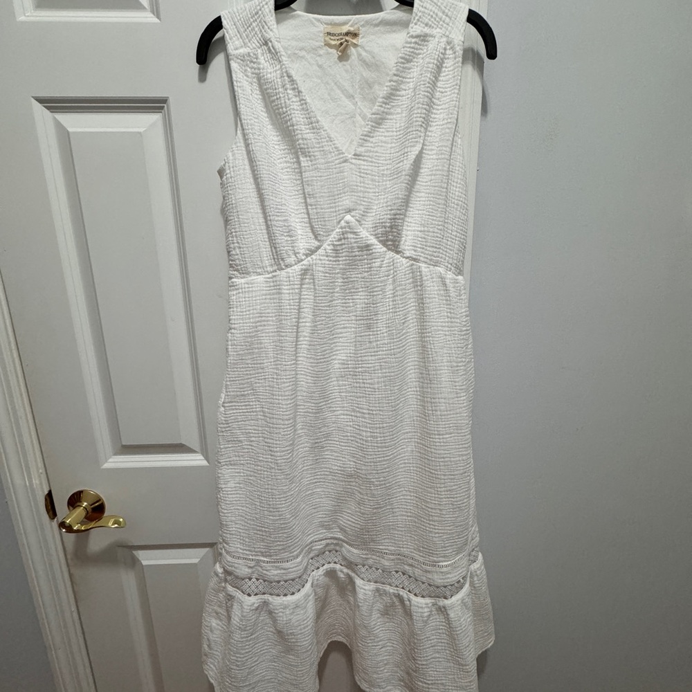 Isaac Mizrahi White Sleeveless bridge Hampton Dress size small